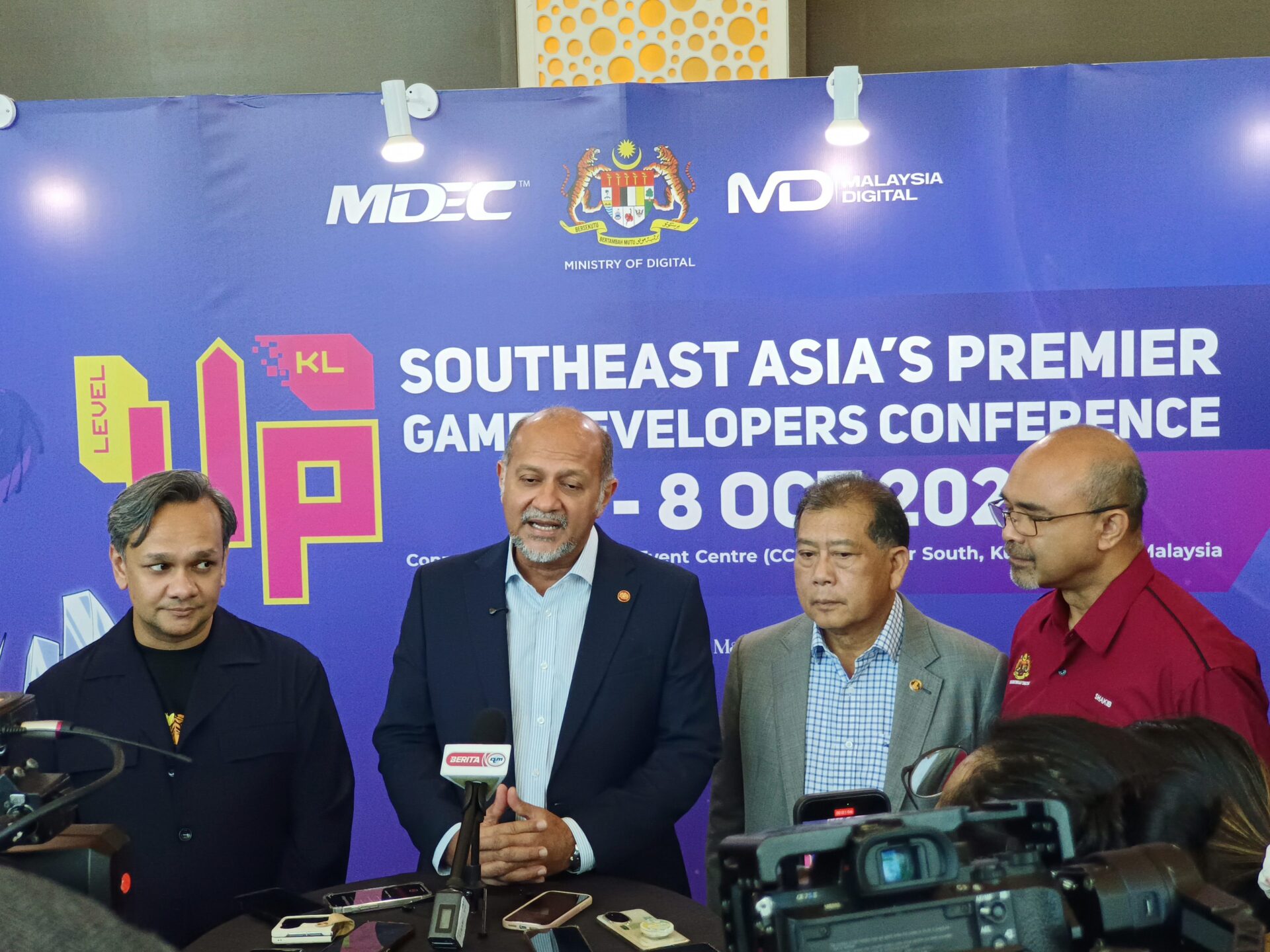 Minister of Digital, Gobind Singh Deo, with MDEC CEO press conference
