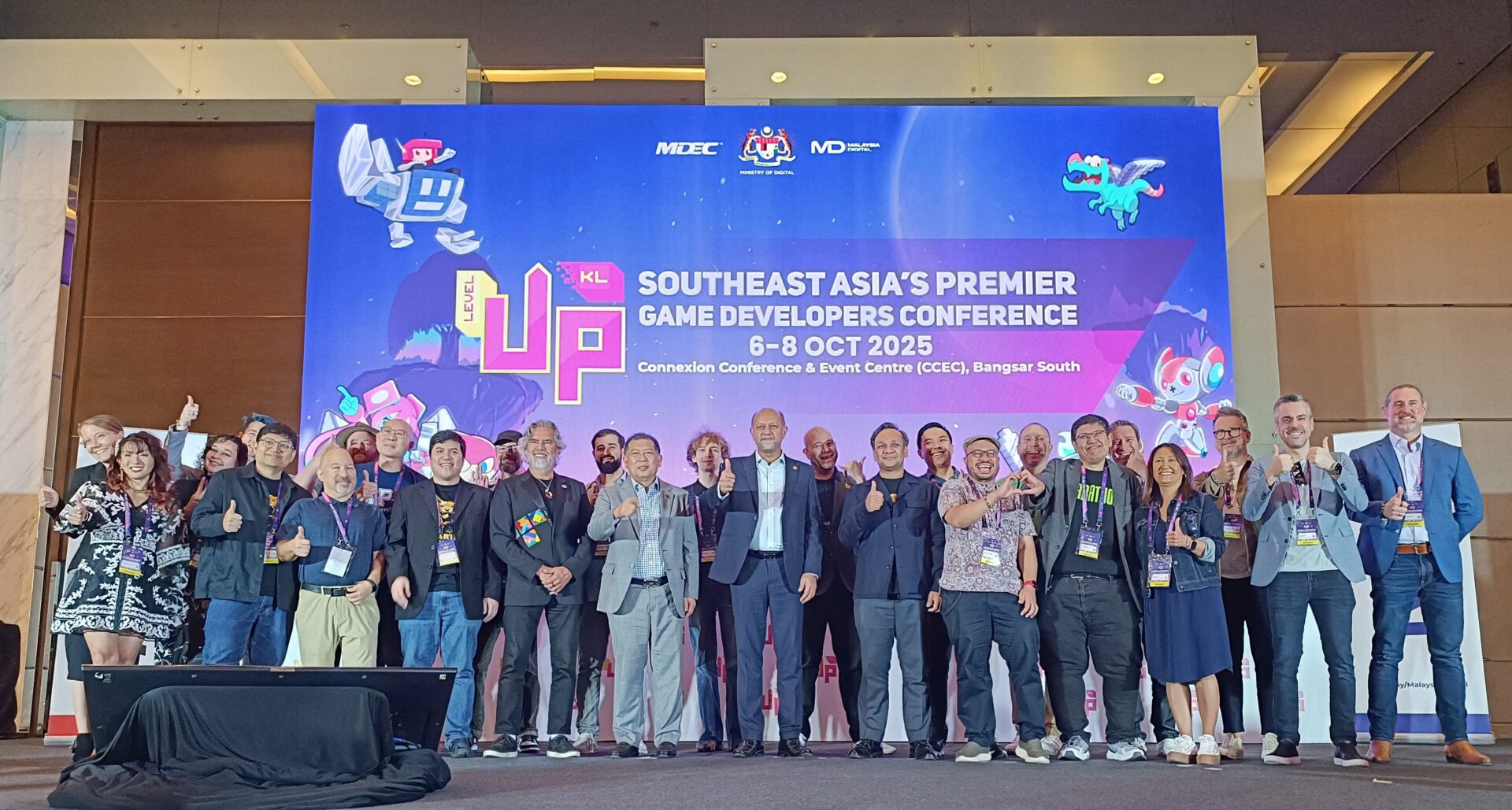 Minister of Digital Gobind Singh with VIPs Level-Up KL 2025 opening ceremony