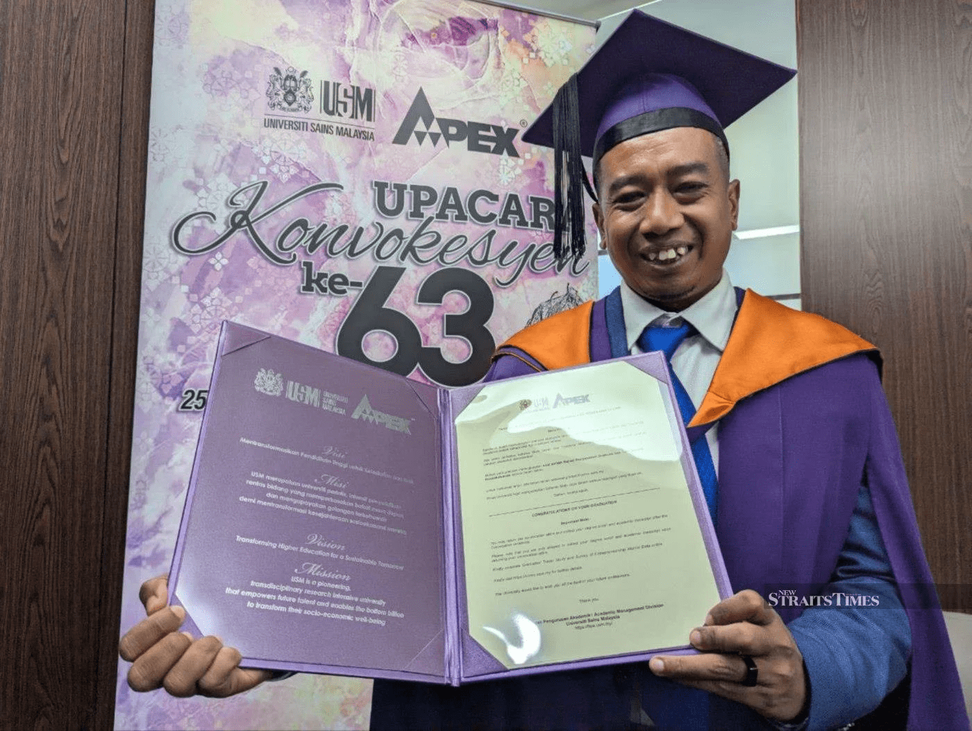 Mohd Khairul holds Master's degree