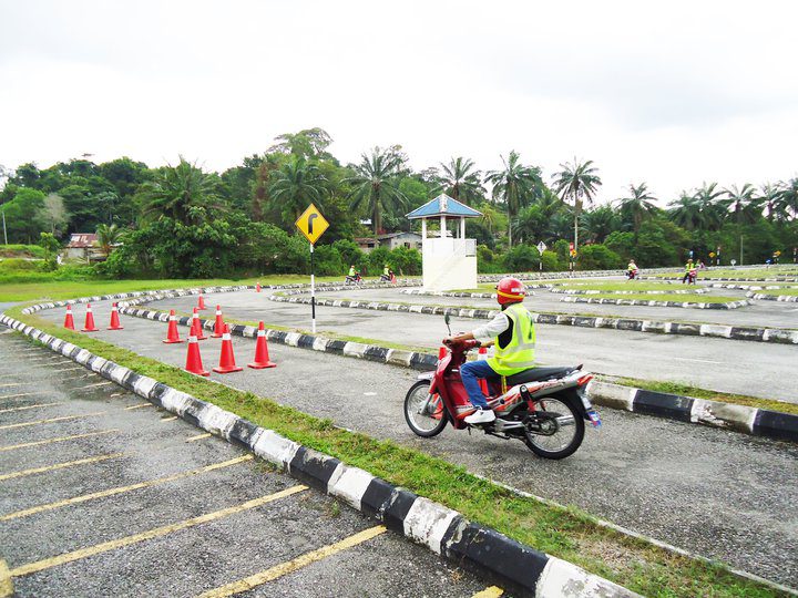 Motorbike at driving school