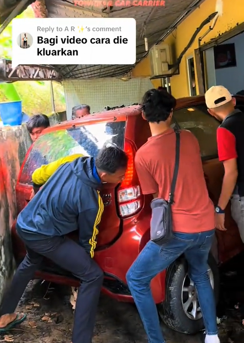 Moving the car out