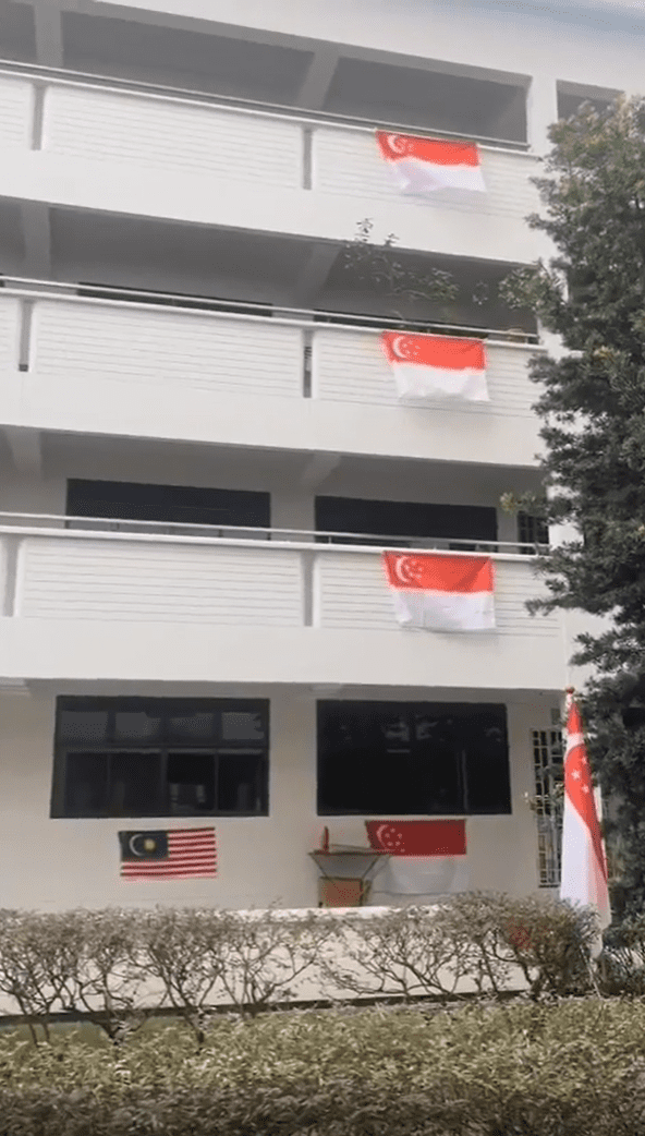 M'sian and SG flags being placed together