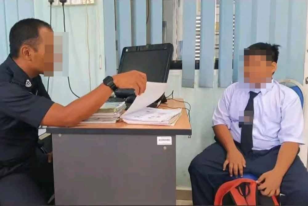 M'sian boy being 'interrogated' for not finishing schoolwork