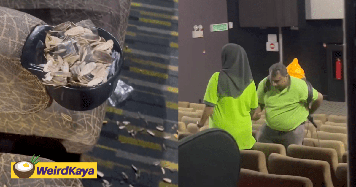 M'sian Family Causes Huge Mess By Dumping Kuaci Seeds All Over Cinema Floor