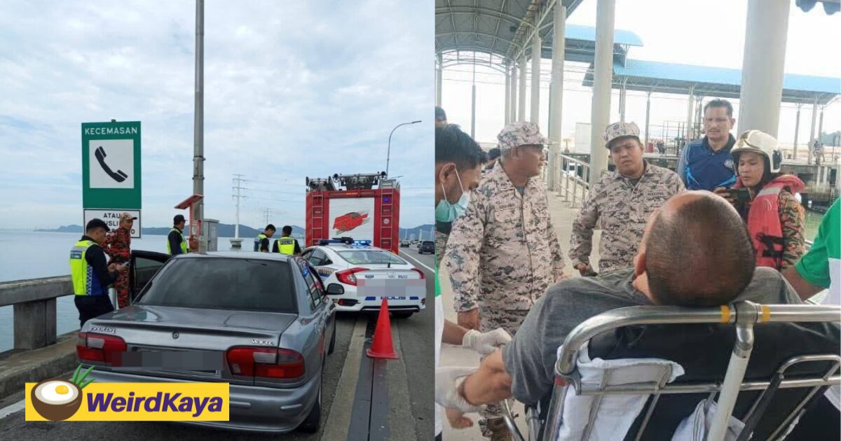 M'sian Man Falls Off Penang Bridge But Gets Rescued By Fisherman In The Area