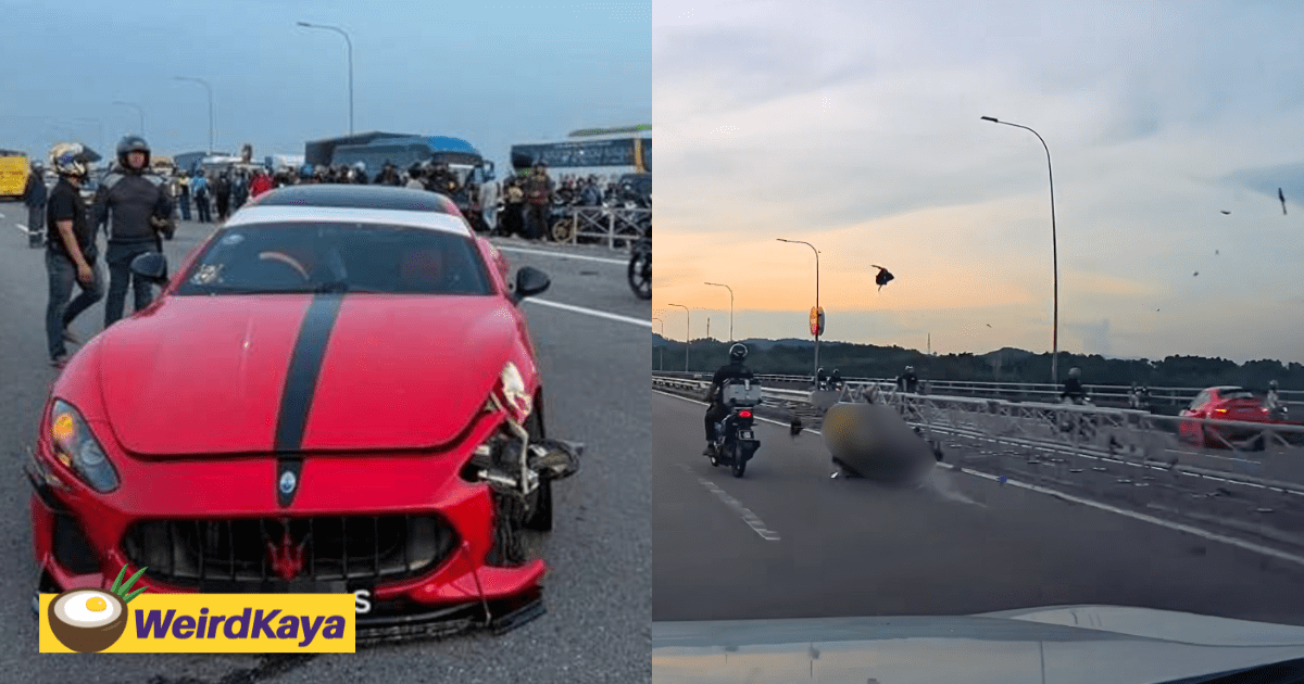 M’sian Motorcyclist Killed After SG Maserati Driver Rams Barrier In Illegal U-Turn
