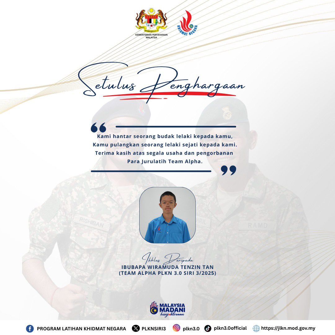 M’sian Parents Thank PLKN For “Turning Their Son Into A Real Man” After Completing National Service