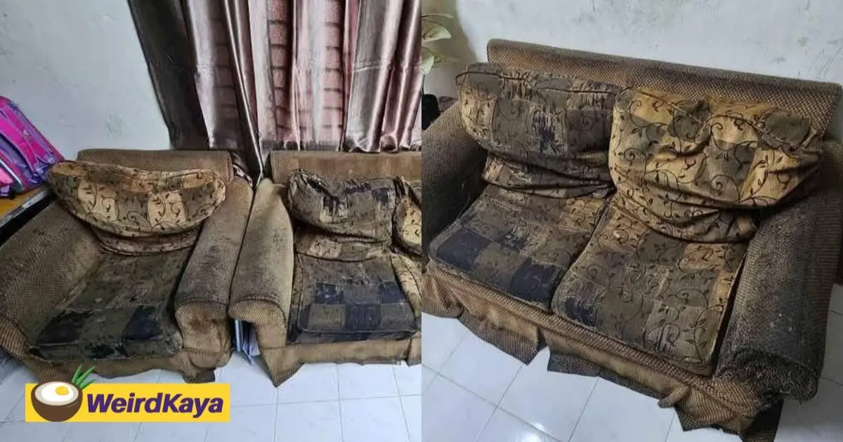 M’sian Tries To Sell Worn-Out Sofa For RM288, Netizens Say It Came Straight From A Horror Film