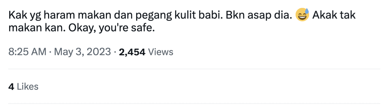 M'sian Woman Claims Restaurant Releases 'Pork Lard Steam', Gets Slammed By Netizens For Insensitivity  comment 01