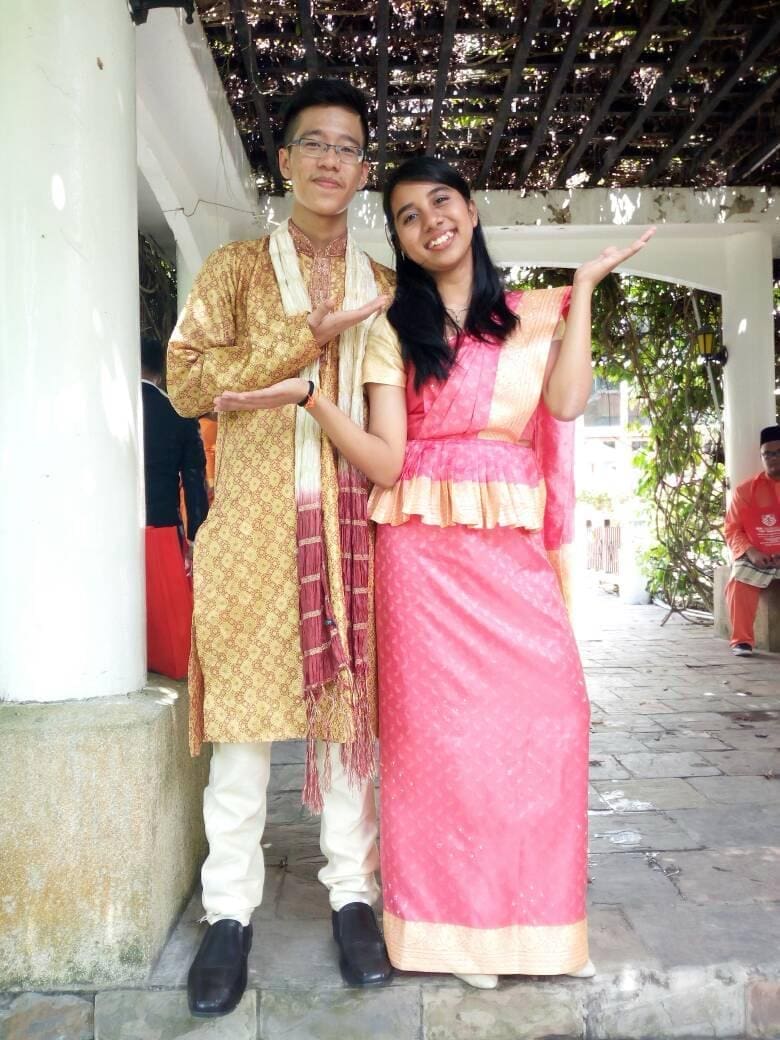 narsheera and nicholas at their gradution ceremony at high school