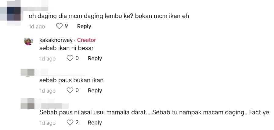 'Looks Tasty' - M'sian Woman Shares 'Berlado' Whale Meat Recipe, Leaving Netizens Mouthwatering 
