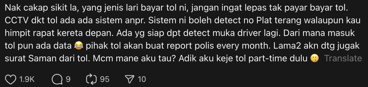 netizen comment- M’sian Myvi Driver Allegedly Skips Toll By Tailgating, Then Plays Dumb When Confronted