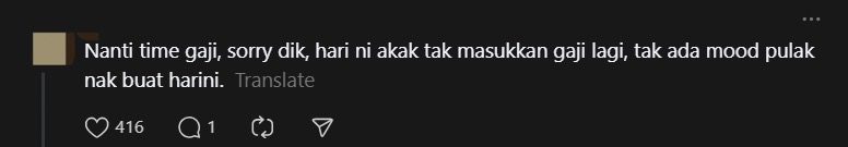 'Sorry, I Got No Mood To Work' — M'sian Employee's Excuse For Going MIA Leaves Boss Fuming comment 1