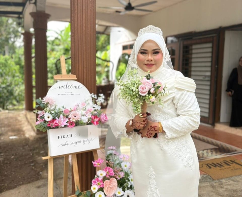 Nor Syafiqah at her akad nikah ceremony