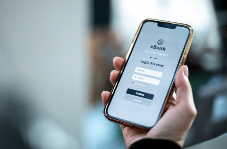 Online banking on the phone
