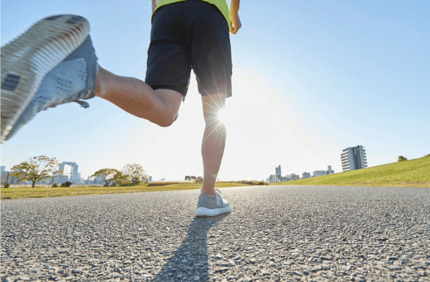 person on morning run