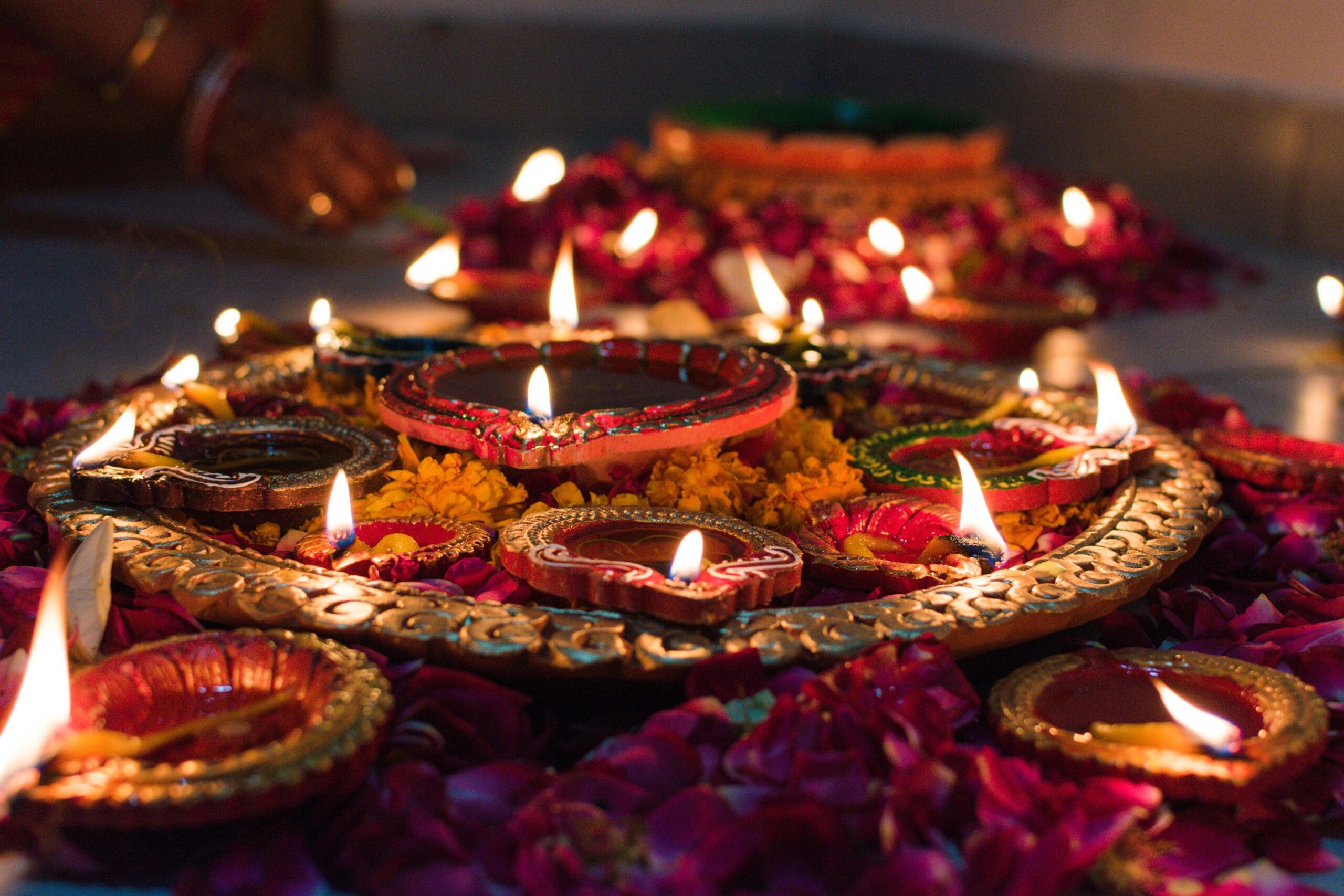 Oil lamps for Deepavali