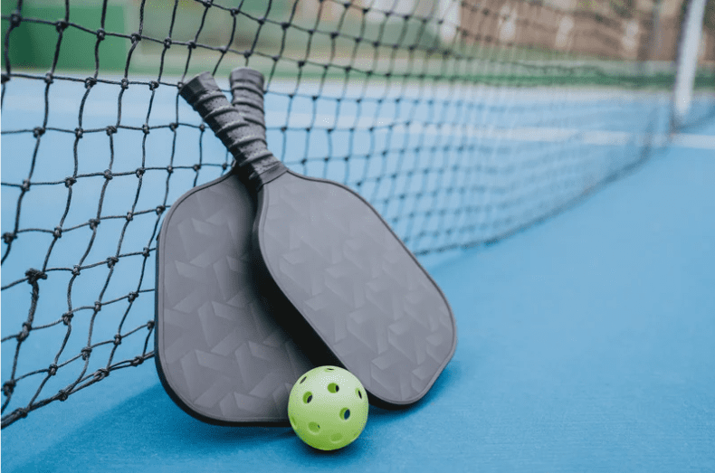 Pickleball ball and paddles