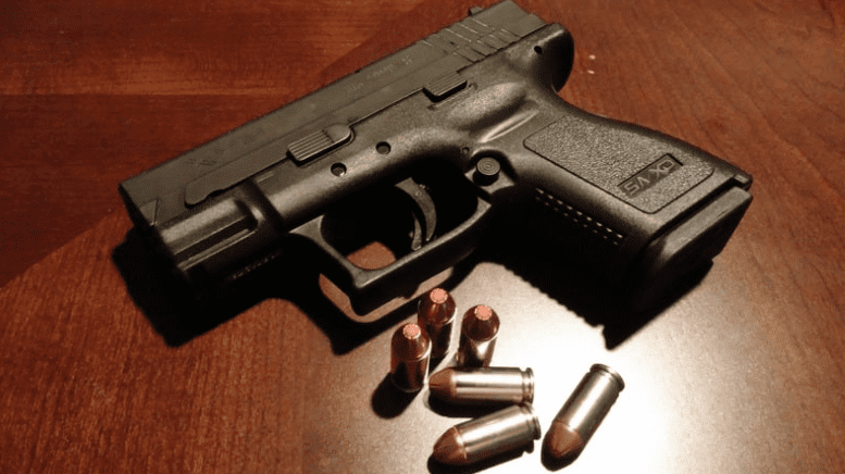 pistol with bullets