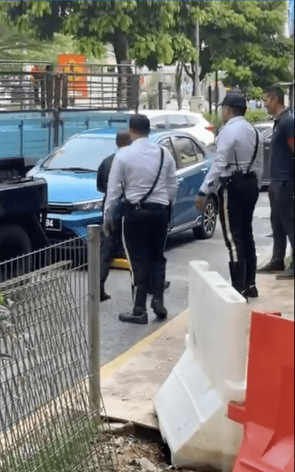 Police move the car away