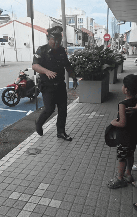 Police scare kid