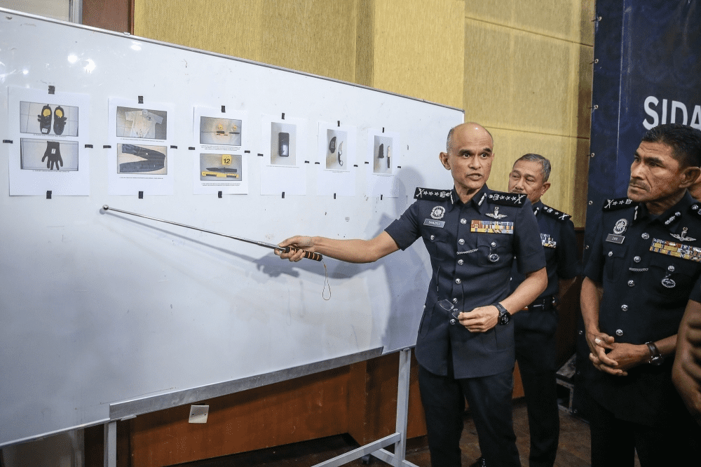 Police showing weapons used by suspect in BU stabbing