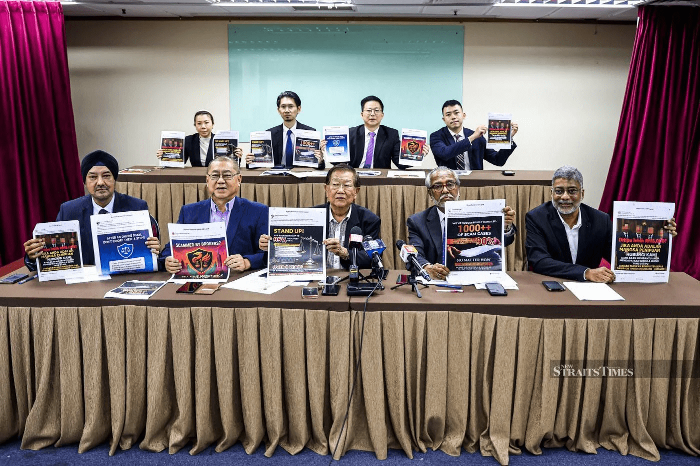 Press conference about fake legal firms