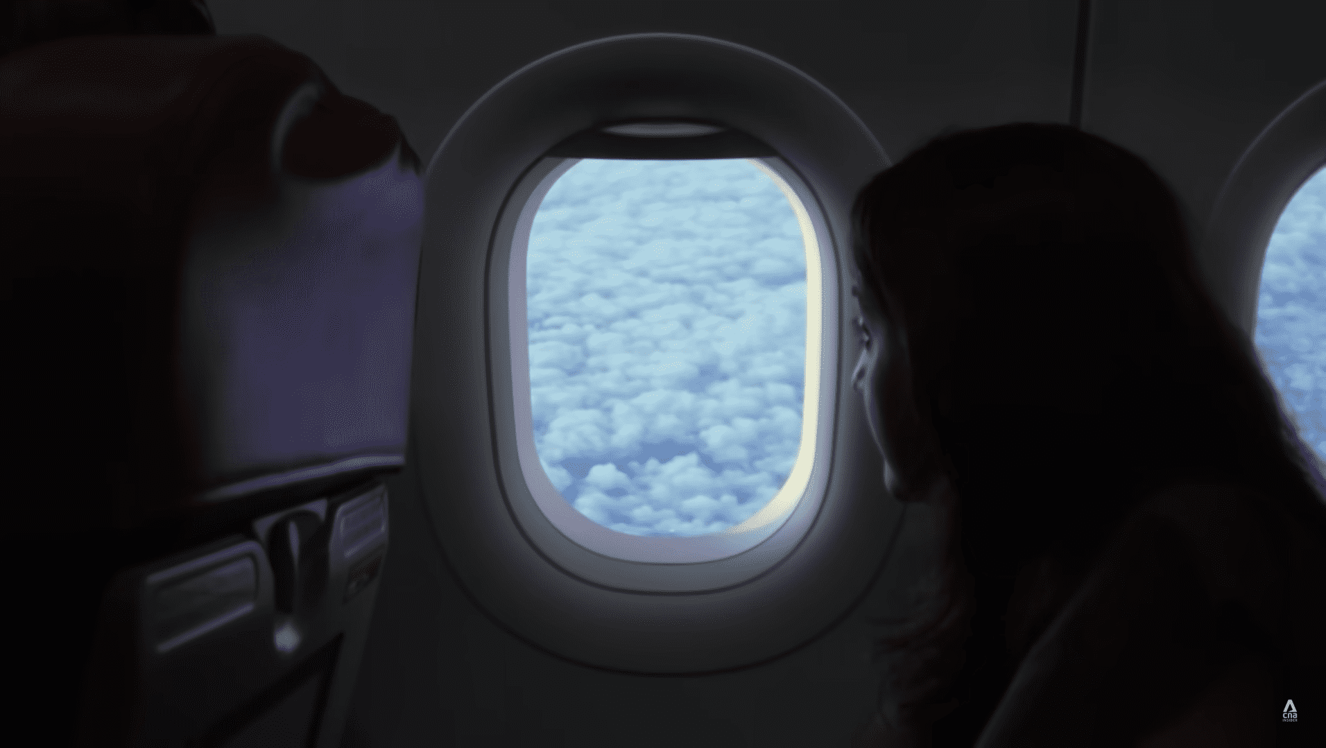 Racheal on the plane