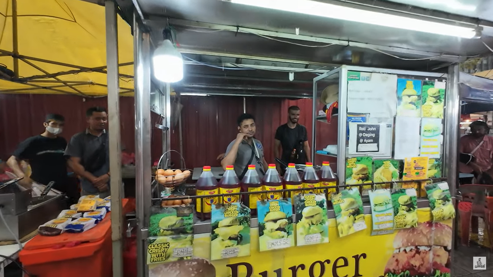 Ramly burger stall run by Bangladeshis in KL