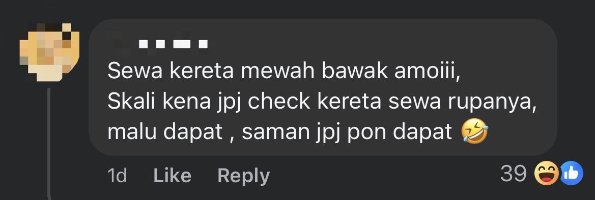 M'sian Couple Caught Driving Rental Sports Car Without Valid Road Tax & Insurance In KL comment 1