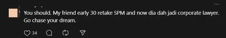 Married M'sian Woman Asks Whether She Should Retake SPM After Scoring Poorly For Key Subjects comment 2