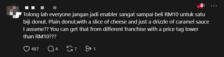 M'sian Influencer Sells Doughnut With Sliced Cheese For RM10, Sparks Backlash comment 1