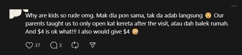 'Not Everyone's Rich Like Us' — SG Woman Insulted By Mum's Reply To Child Who Ranted Over RM13 'Duit Raya' comment 1