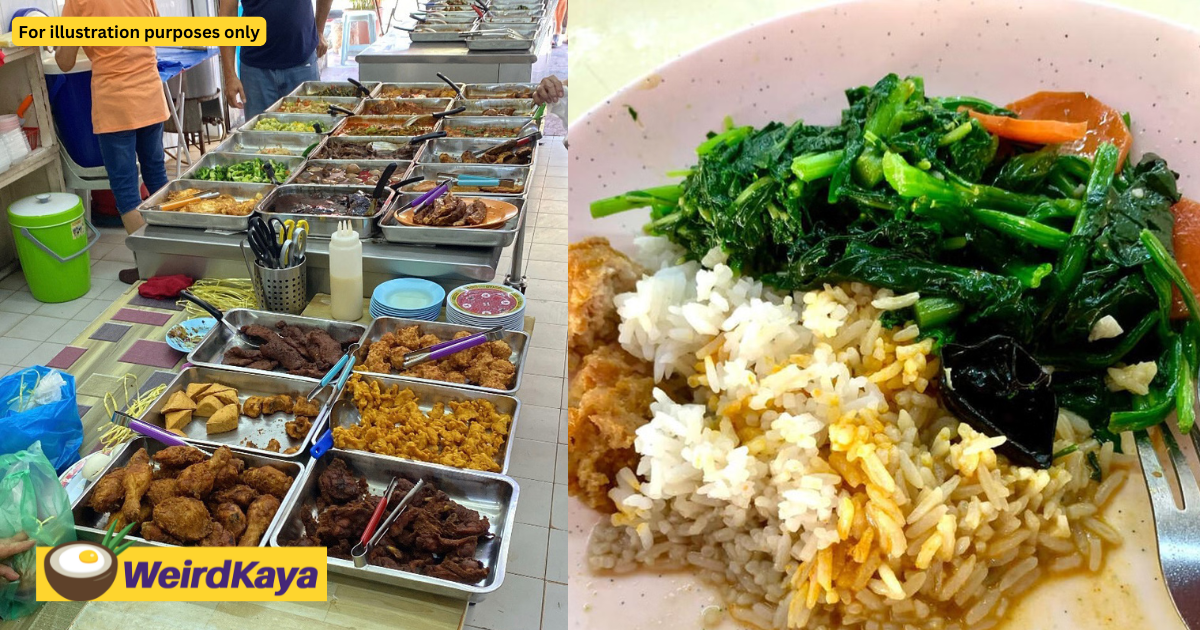SG Woman Charged RM18 For Economy Rice, Vendor Says It's Due To Veges Being Difficult To Wash