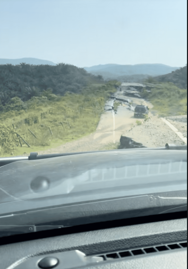 Road In Kelantan, Which Hasn't Been Fixed In 3 Years, Looks Like It Came Straight Out Of A Battlefield