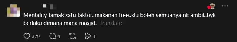 M’sian Slams Those Who Threw Boxes Of Roti Canai Into Trash Bin at Shah Alam Mosque comment 1