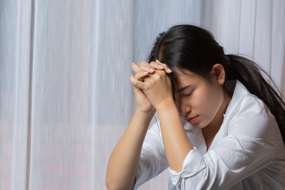 asian mum stressed