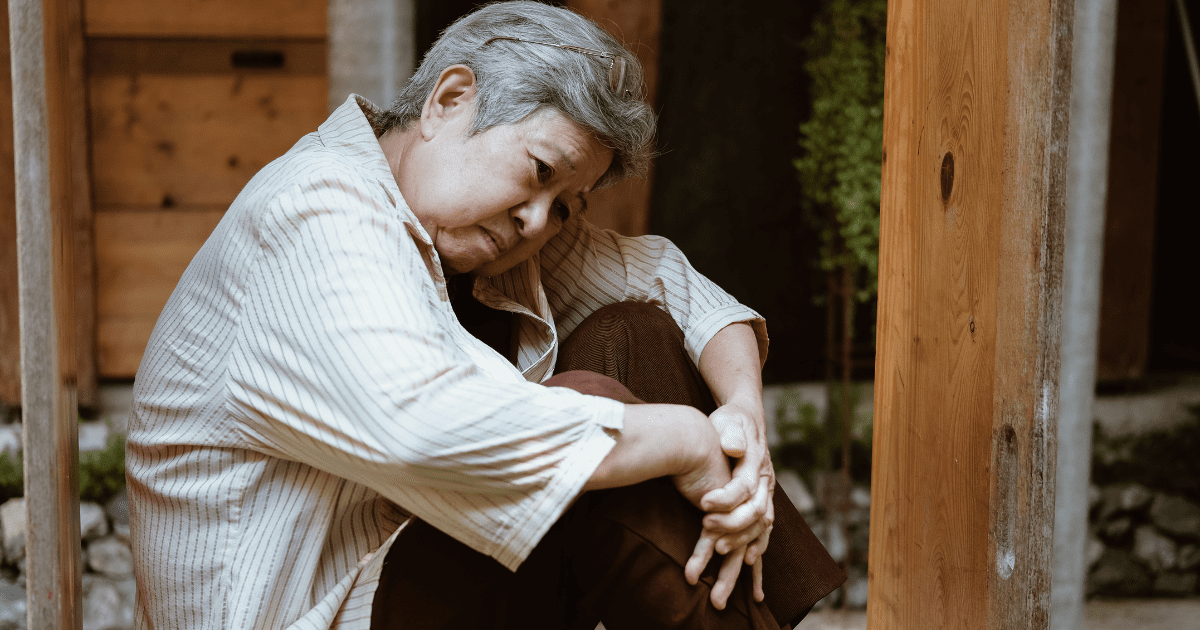 sad old grandma