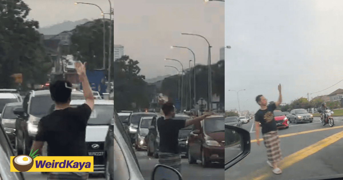 Sarong-Clad M'sian Man Steps In To Direct Traffic After Red Light Stops Working