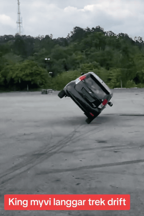 Myvi Seen Drifting On 2 Wheels Only In Viral Clip, Netizens Amazed & Amused