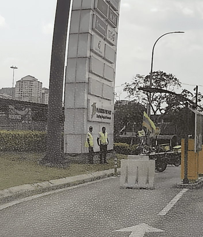 Setapak AEON Big Guard standing aside