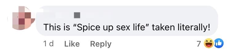"Spice Up Your Sex Life...Literally" — Netizens Shocked To See Condom Inside Chicken Curry comment 1