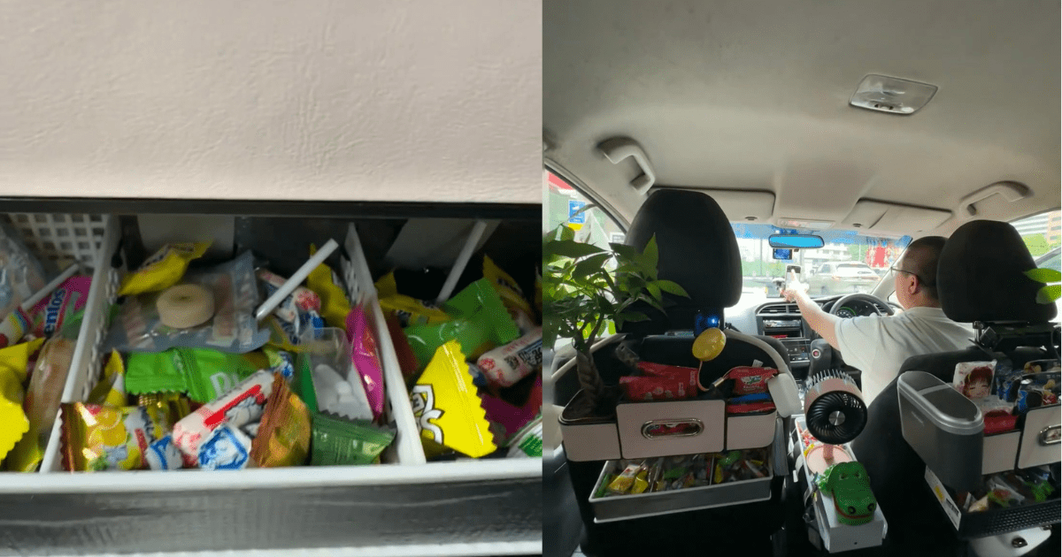 SG Grab driver gives out free candy and goodies