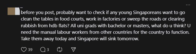 SG Woman Slams M'sians Who Complain About S'poreans Using RON95 For 'Stealing' Jobs From Locals comment 3