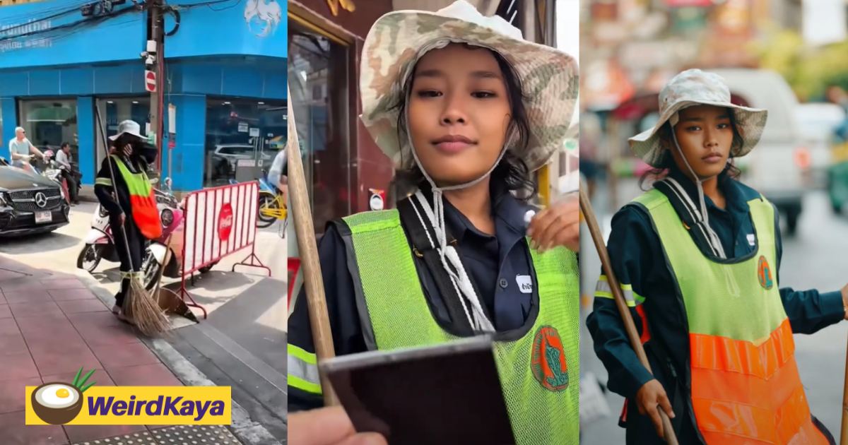 'Should Be A Model!' - Thai Street Cleaner Goes Viral After Street Photographer Shares Photos He Took Of Her Online