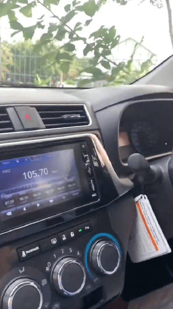 Showing the new car