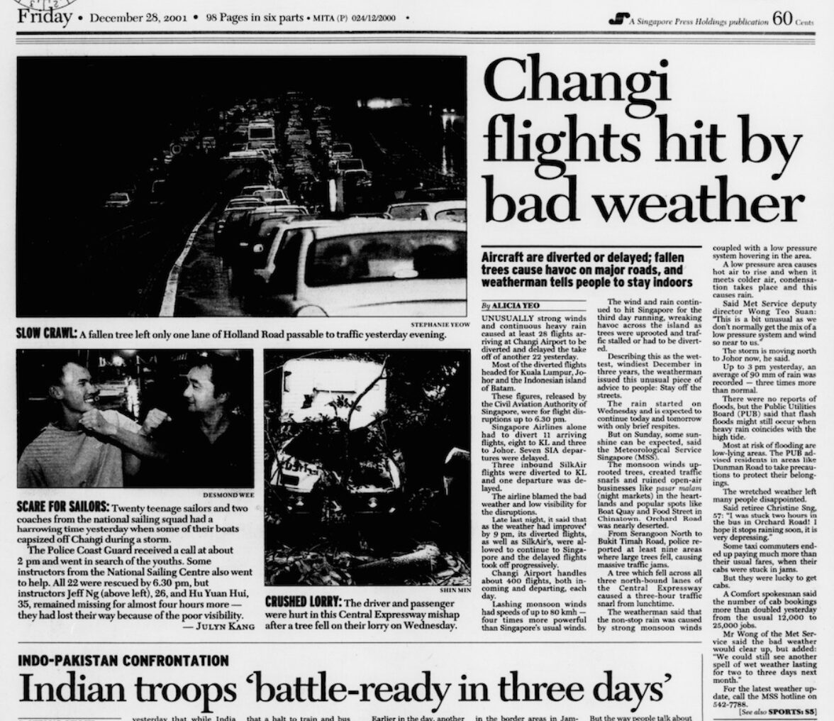 Singapore affected by Vamei