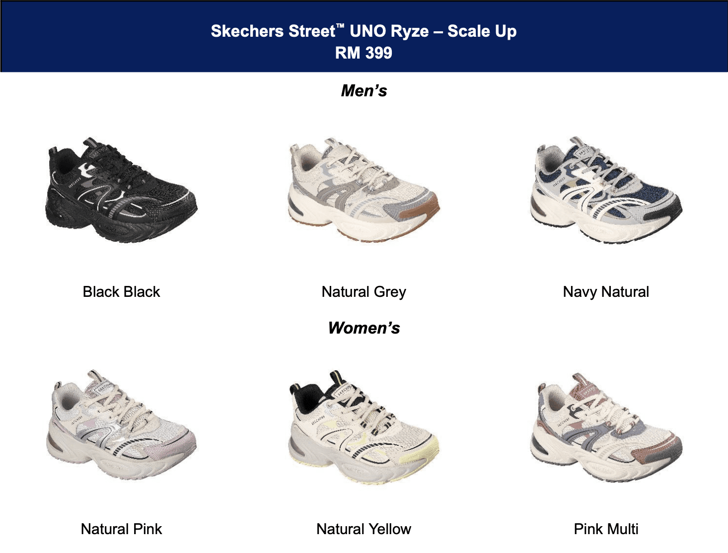 Skechers Street UNO Ryze collection
