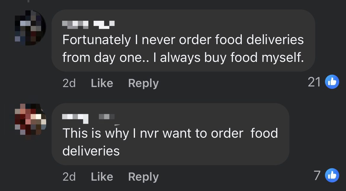 SG Woman Left Disgusted After Delivery Rider Gets Caught Pouring Spilt Porridge Back Into Container comment 3