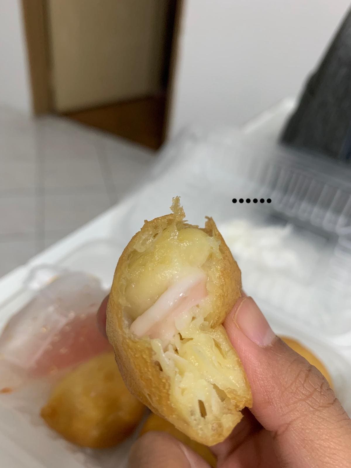 squid fritters with thick batter